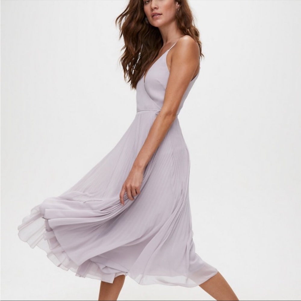 WILFRED ARITZIA Lavender Beaune Midi Dress (Lilac Fog)